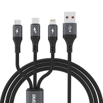 Nabíjecí kabel černý 3v1 L3E 1,2 m